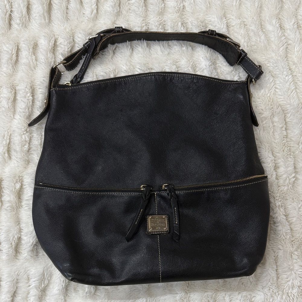 Dooney & Bourke Black Pebbled Dillen Hobo Shoulder Bag